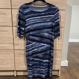 Chic Striped Long Sleeve Dress